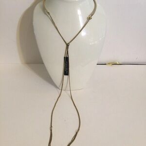 Jenny Bird Double Drop Gold Lariat Necklace